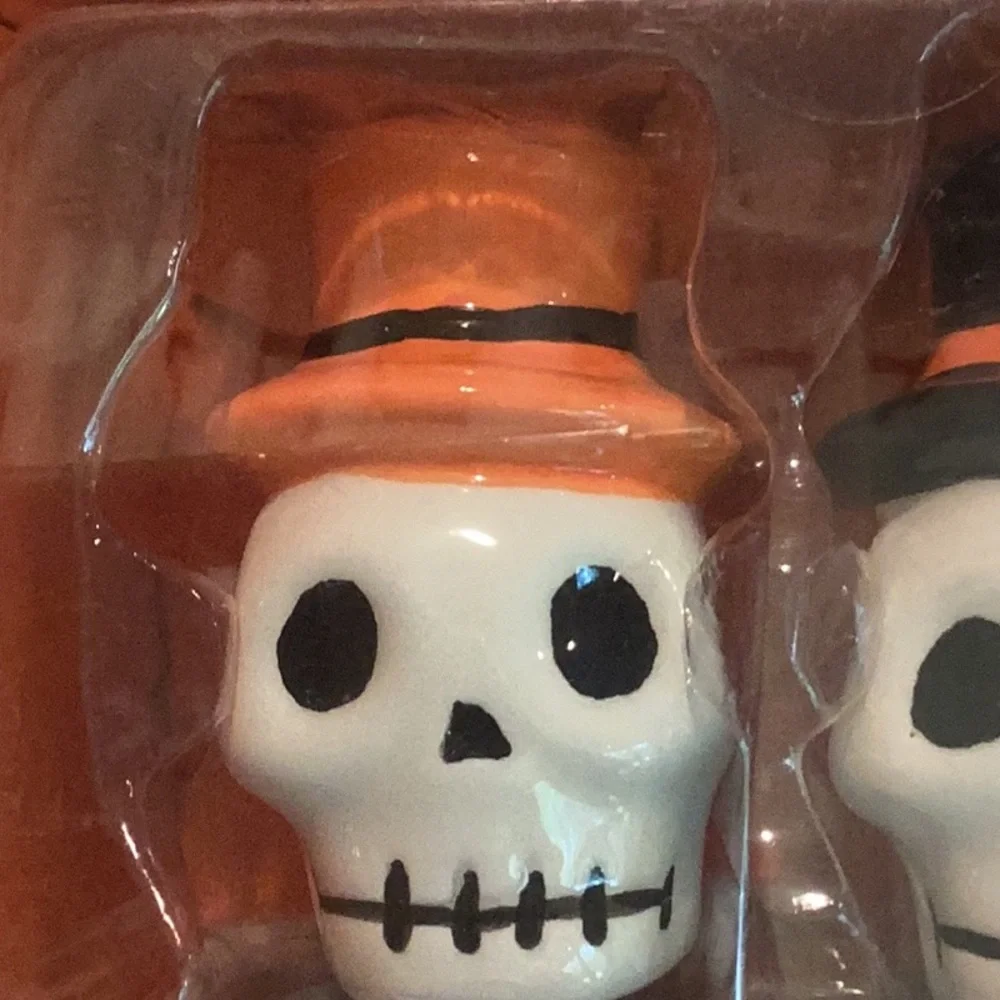 Halloween Skeleton Head Salt & Pepper Set